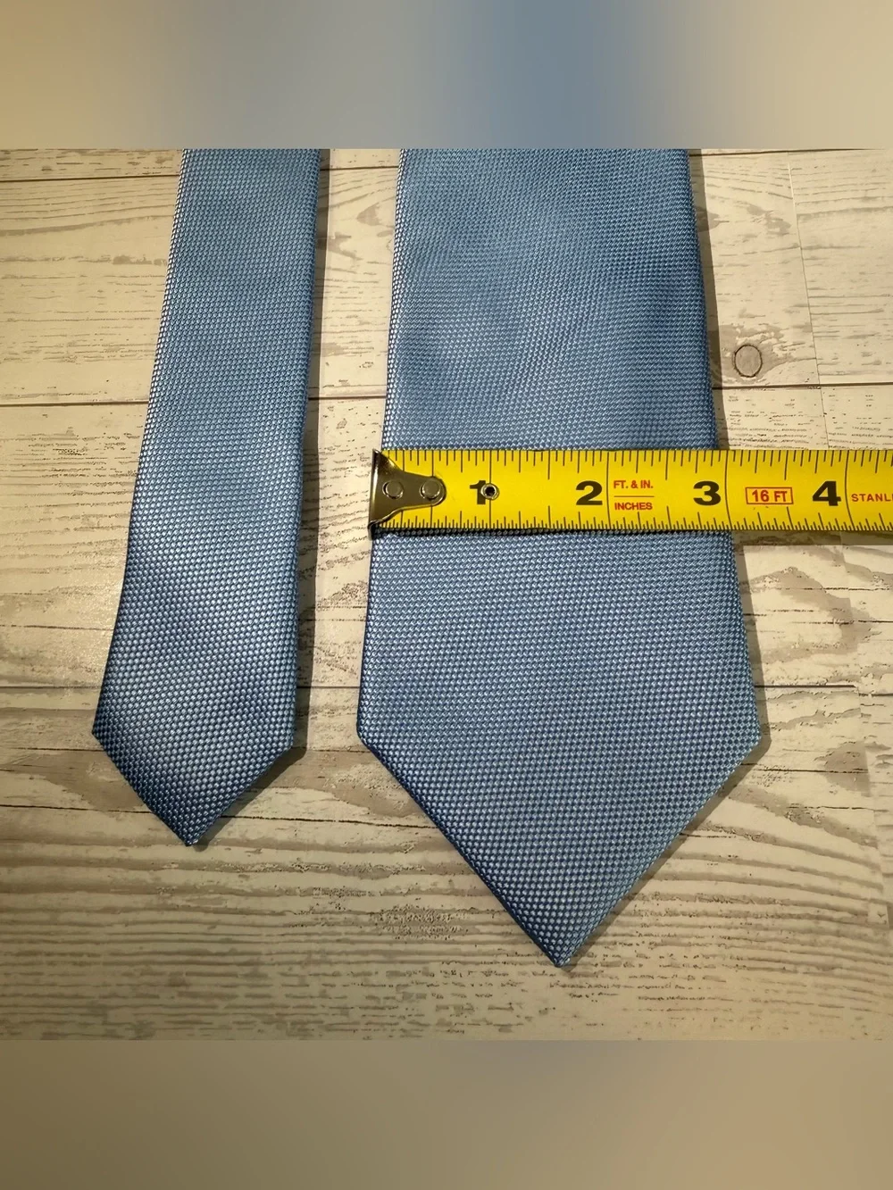 Eton Luxury Light Blue Woven Silk‎ Necktie Tie